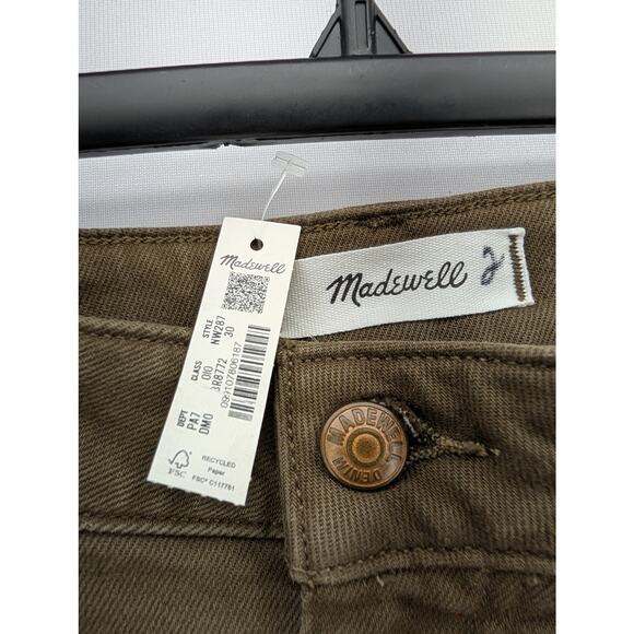 NWT Madewell TheCurvy Flared Wide-Leg Crop Jean in Dark Mocha sz 30 - Picture 6 of 9